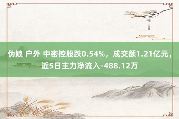 伪娘 户外 中密控股跌0.54%，成交额1.21亿元，近5日主力净流入-488.12万