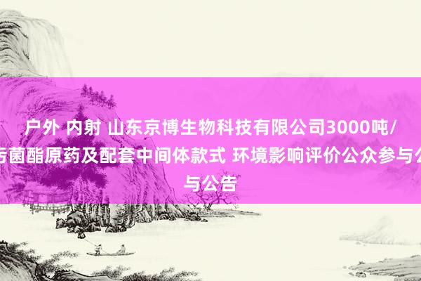 户外 内射 山东京博生物科技有限公司3000吨/年肟菌酯原药及配套中间体款式 环境影响评价公众参与公告